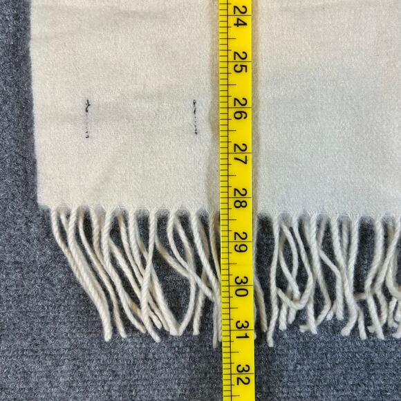 Cashmere Scarf 20% Cashmere 80% Wool Tan 52"x12" - Picture 4 of 5